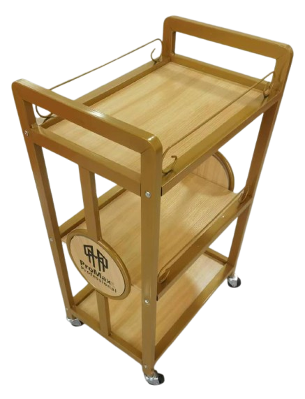 wooden facial trolly