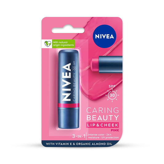 NIVEA Caring Beauty Lip & Cheek Tint (Pink, with SPF 30)