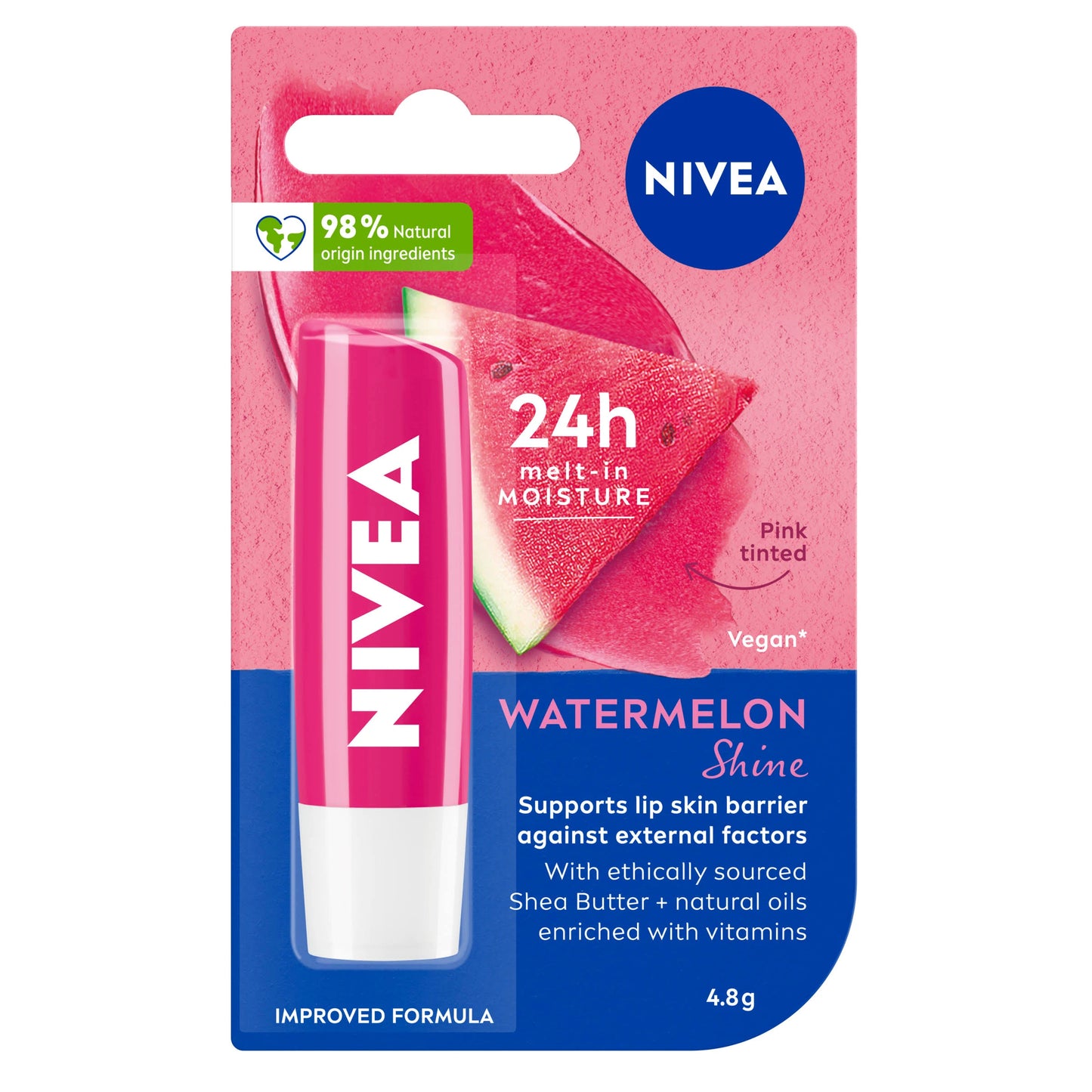NIVEA Watermelon Shine Lip Balm (4.8 g)