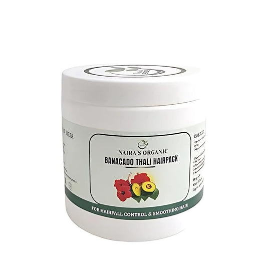 Naira's Organic Essentials Banacado Thali Hair Pack | Banana & Avocado for Healthy and Silky Shine with Aloe Vera & Flaxseeds | 300 Grams